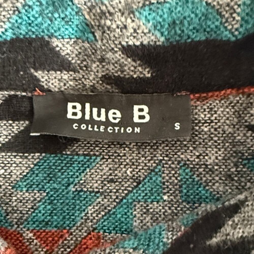 Blue B Western Aztec Button Front Rust Turquoise … - image 3